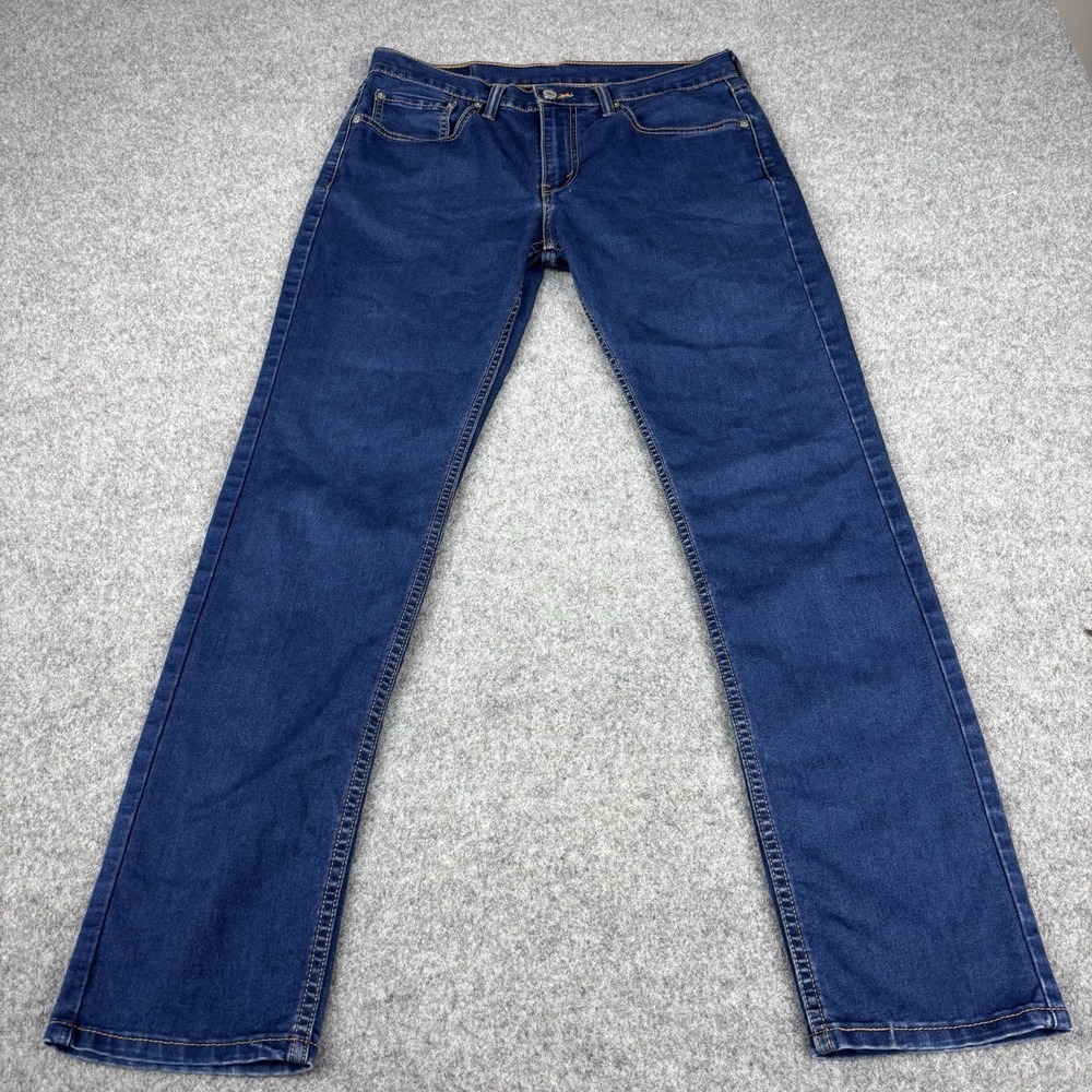 Levi's 511 Jeans Mens 32x32 Slim Fit Dark Wash Stretch Blue Denim Casual Red Tab